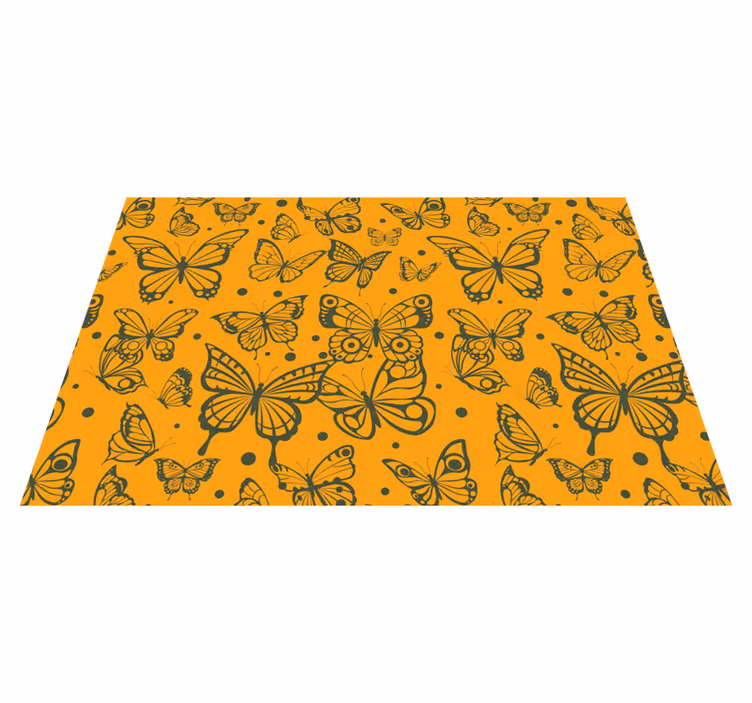 set de table papillon Papillon orange et noir - TenStickers
