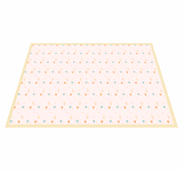 Set de table enfant fond à motifs cœurs - TenStickers