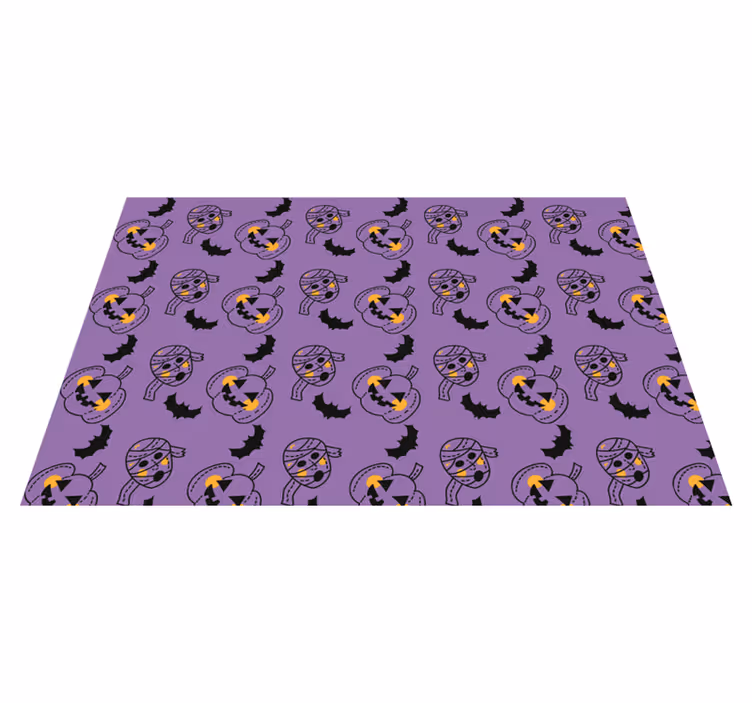 Set de table halloween motifs de citrouilles ludiques - TenStickers