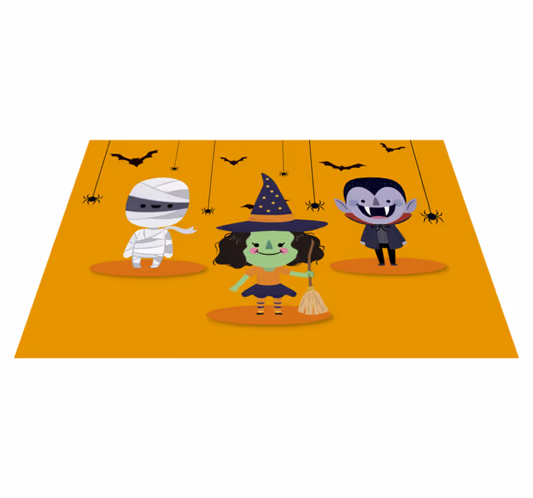Set de table Halloween personnages heureux - TenStickers