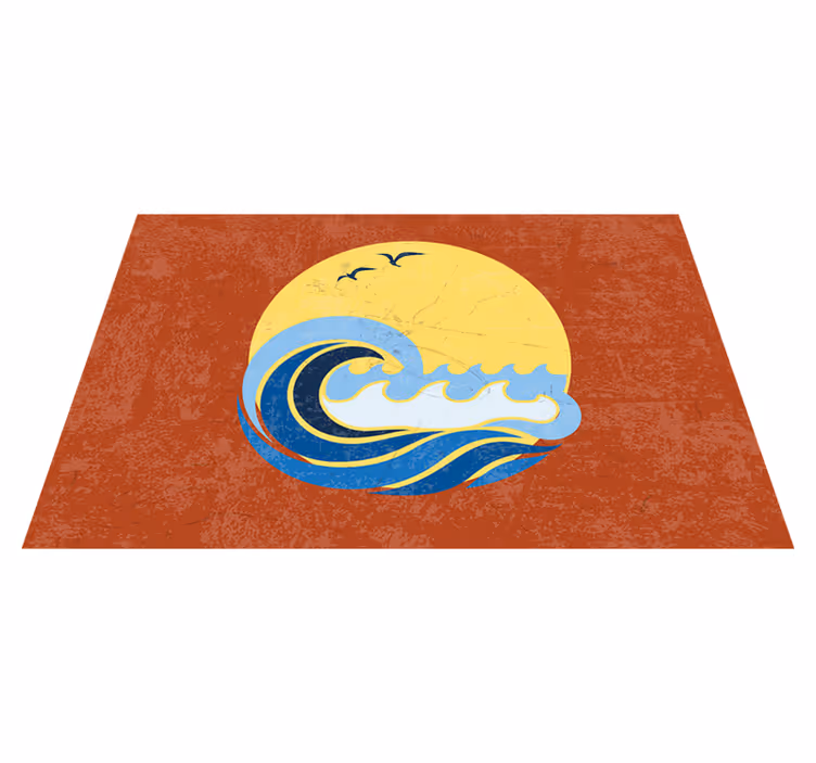 Set de table original scène de vagues au coucher de soleil - TenStickers