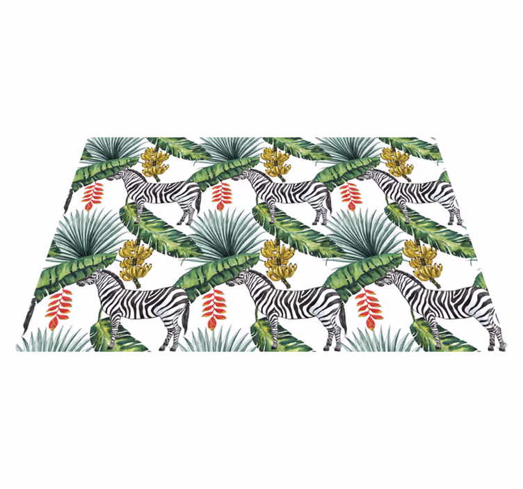 Set de table motif feuilles zèbre - TenStickers