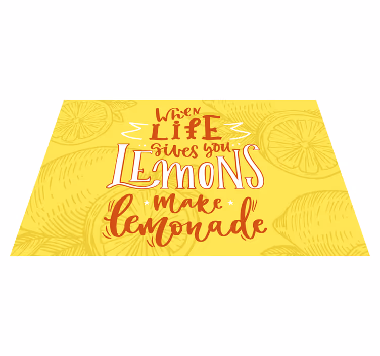 Set de table citation citations motivantes citrons - TenStickers