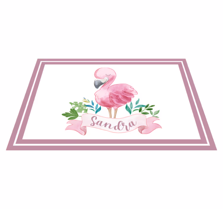 Set de table personnalisé Flamant rose enfants - TenStickers