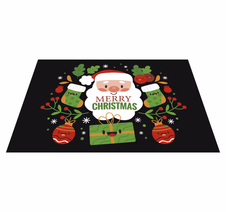 Set de table noël illustration joyeuse de père noël - TenStickers