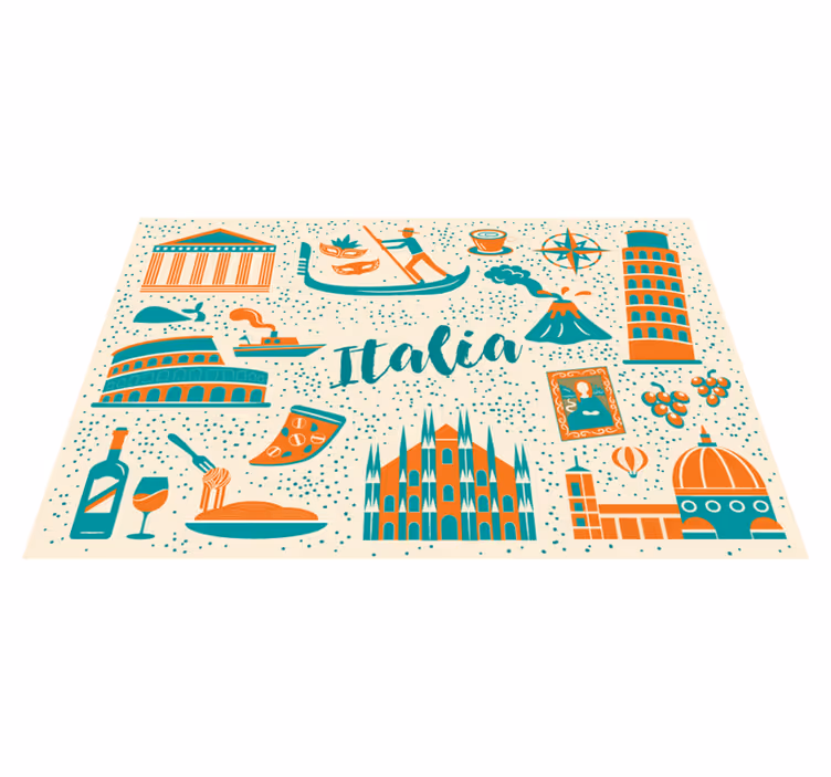 Set de table pour restaurant Icônes les plus célèbres d'italie - TenStickers