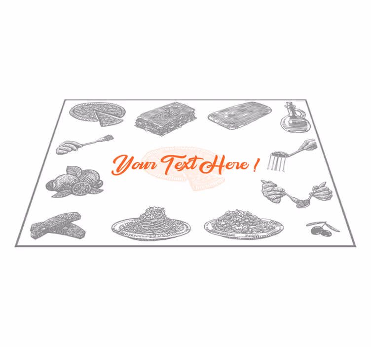 Set de table personnalisé symboles italiens - TenStickers