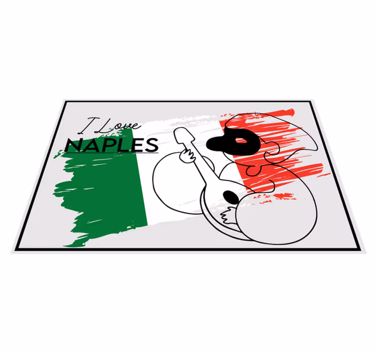 Set de table citation j'aime le design de naples - TenStickers