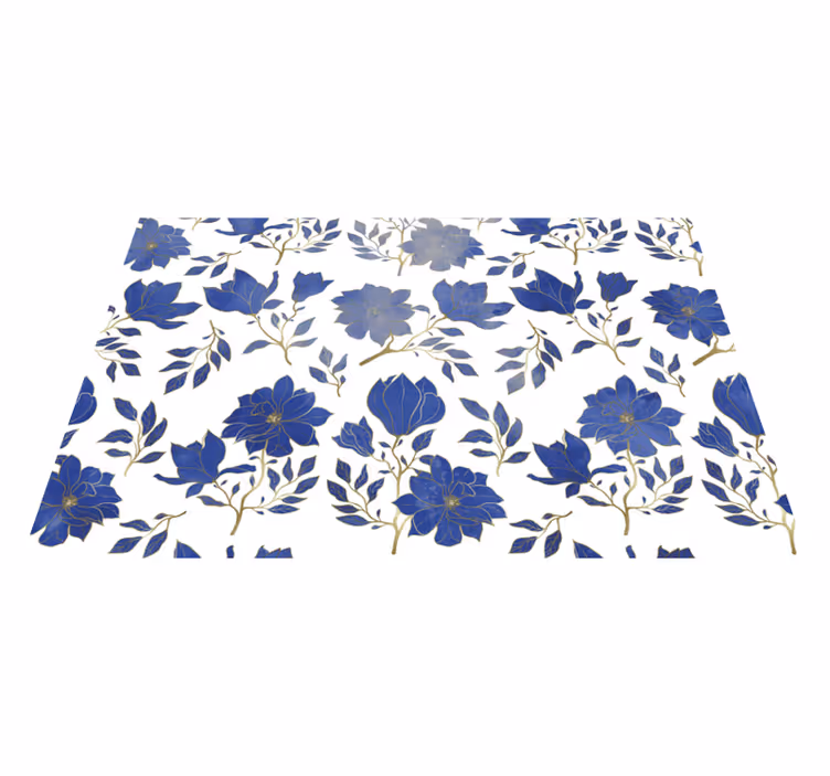 Set de table original motif floral bleu - TenStickers