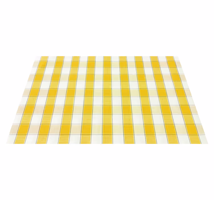 Set de table à motif carreaux jaunes - TenStickers