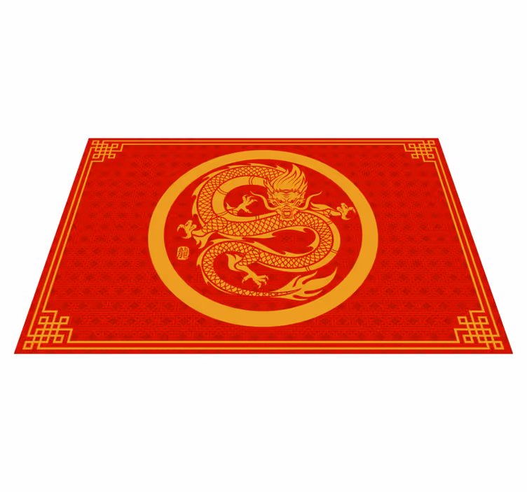 Set de table original cercle d'or dragon - TenStickers