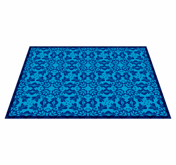 Set de table design elegant Mosaïque bleue avec des fleurs - TenStickers