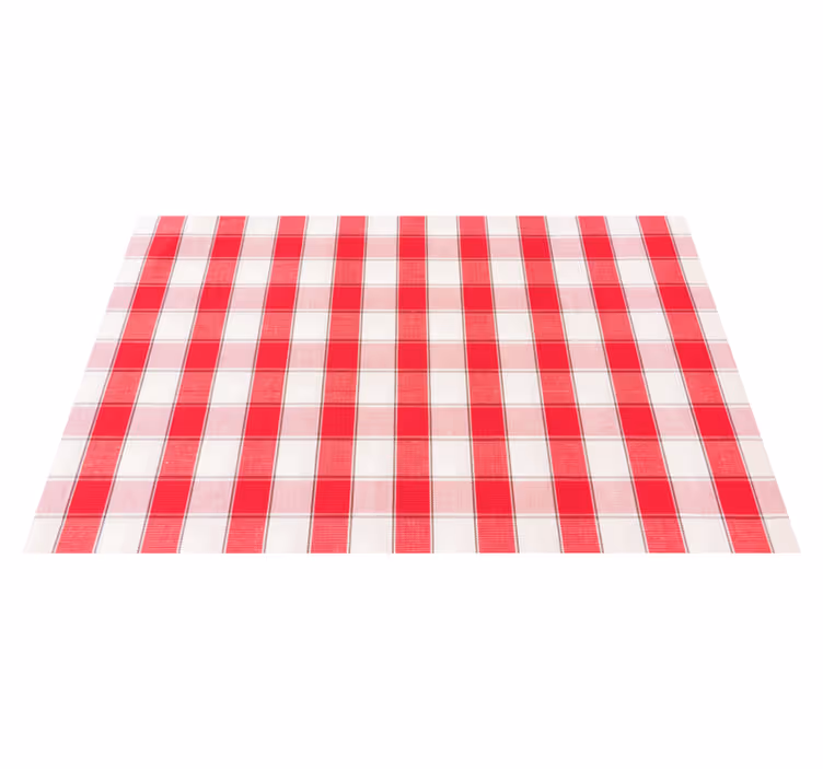 Set de table motif à carreaux rouges - TenStickers