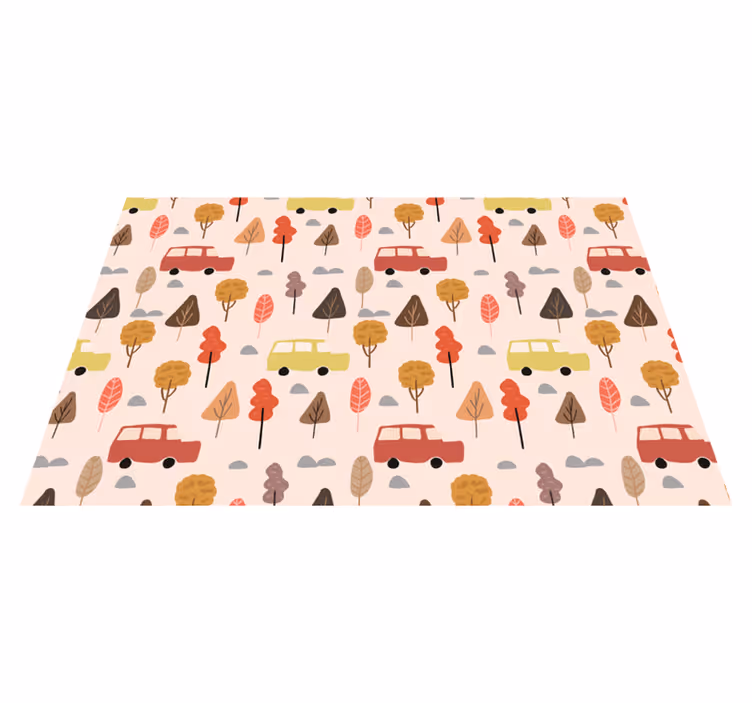 Set de table enfant arbres de voitures colorés - TenStickers