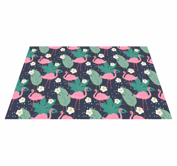 Set de table original motif feuilles de flamant - TenStickers