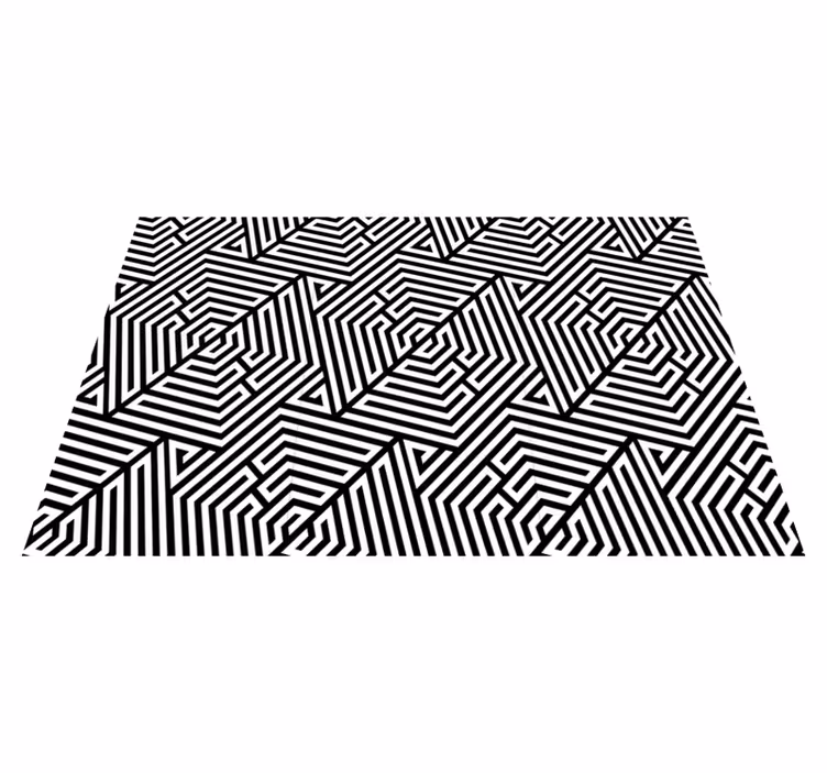 Set de table moderne motif géométrique noir - TenStickers