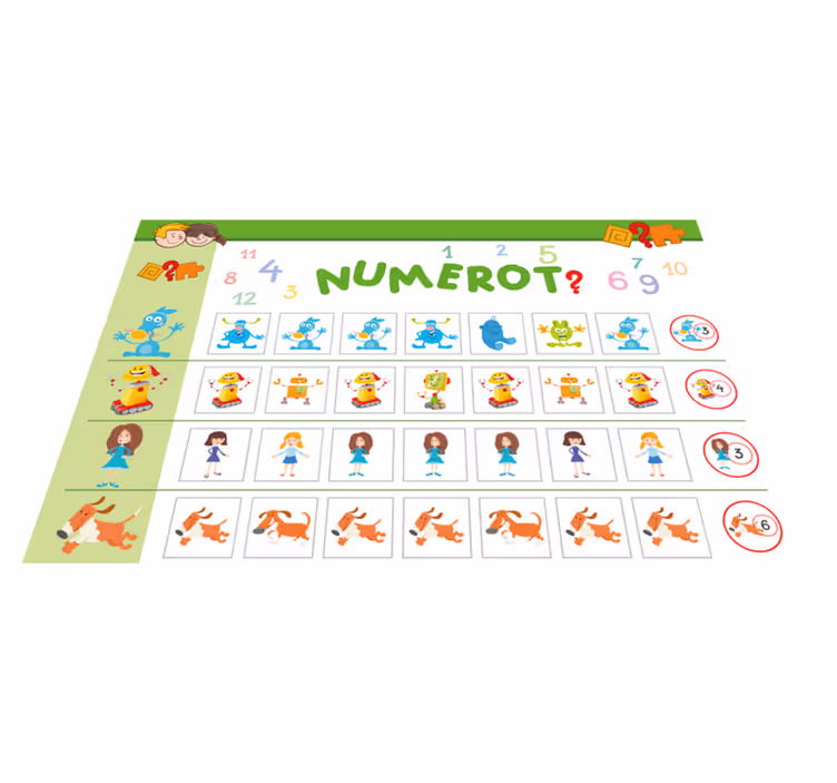 Set de table design enfant Calculer les enfants - TenStickers