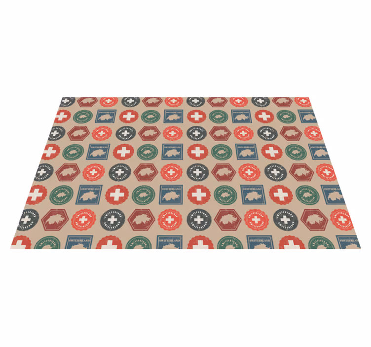 Set de table original autocollants drapeau suisse - TenStickers