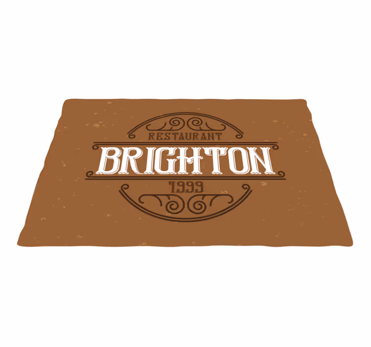 Set de table citation logo du restaurant brighton - TenStickers