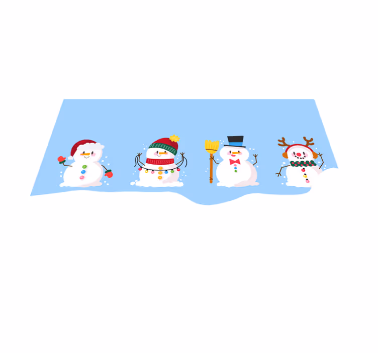 Set de table noel 4 bonhommes de neige mignons - TenStickers