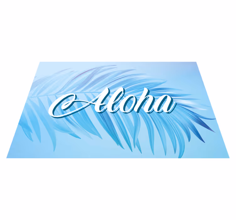 Set de table citation feuilles de palmier aloha - TenStickers