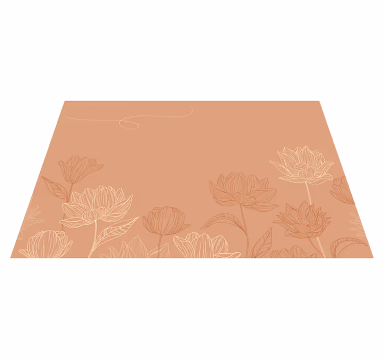 Set de table original Fleurs délicates couleurs douces - TenStickers