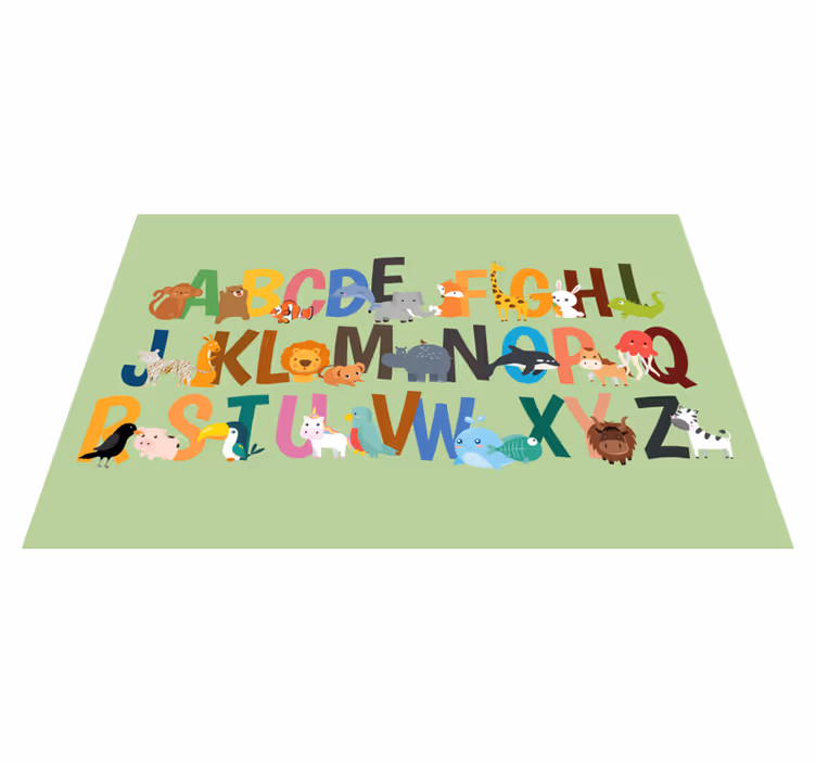 Set de table design enfant Alphabet animal de - TenStickers