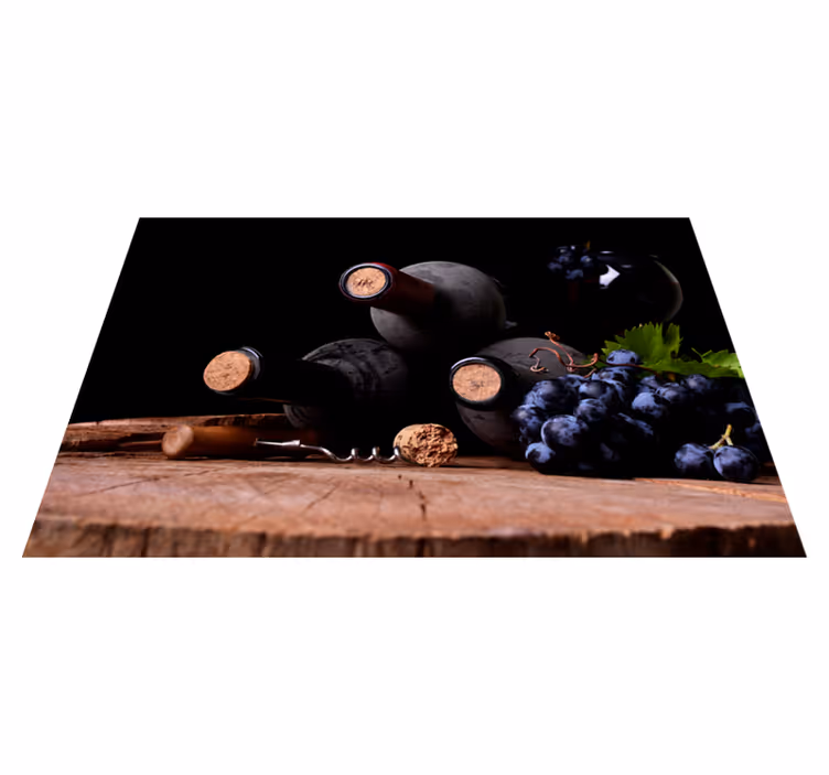 Set de table design elegant Bouteilles de vin - TenStickers