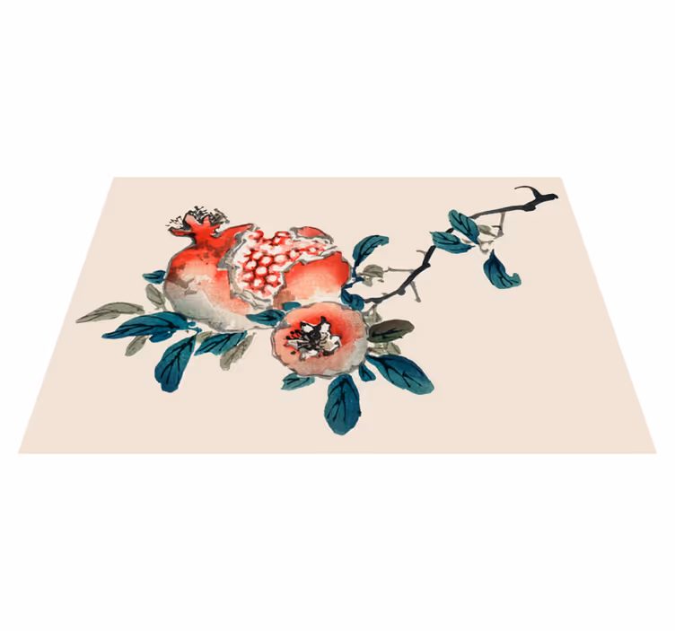 Set de table original design floral grenade - TenStickers