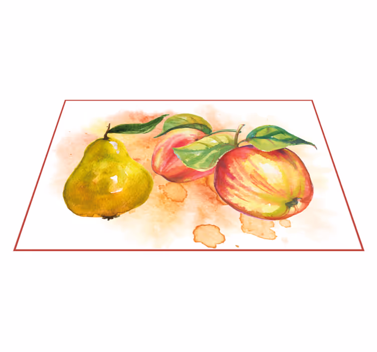 Set de table original fruits aquarelle artwork - TenStickers