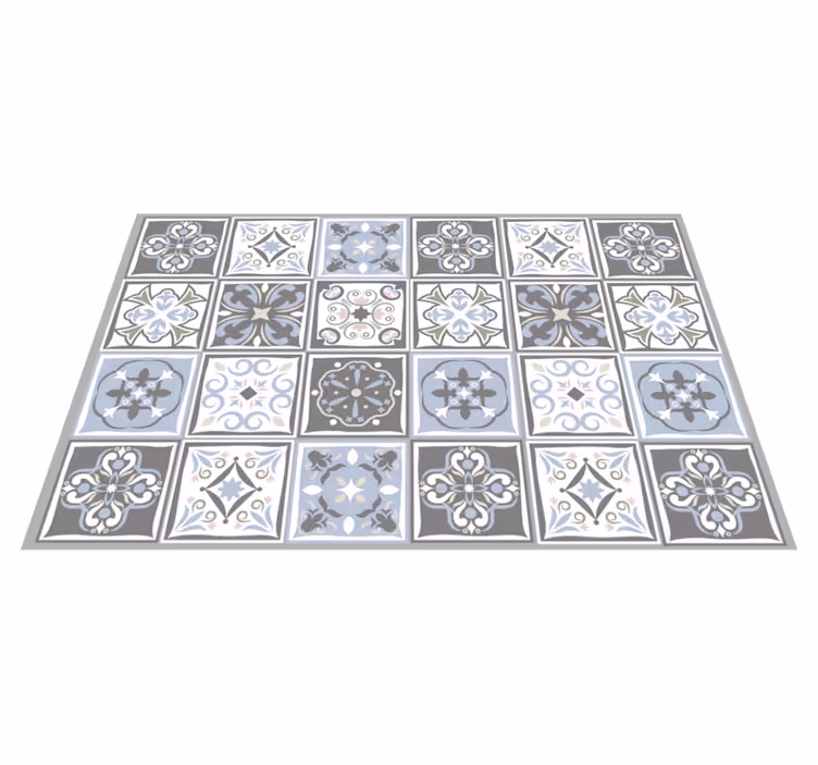 Set de table design bois Carrelage gris à motifs variés - TenStickers