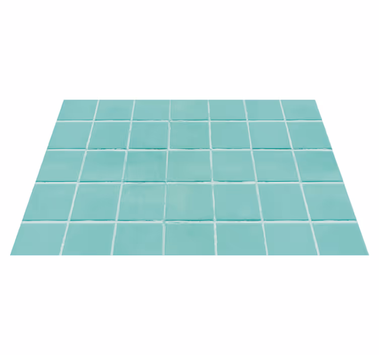 Set de table design bois Carrelage mosaïque bleu sarcelle - TenStickers