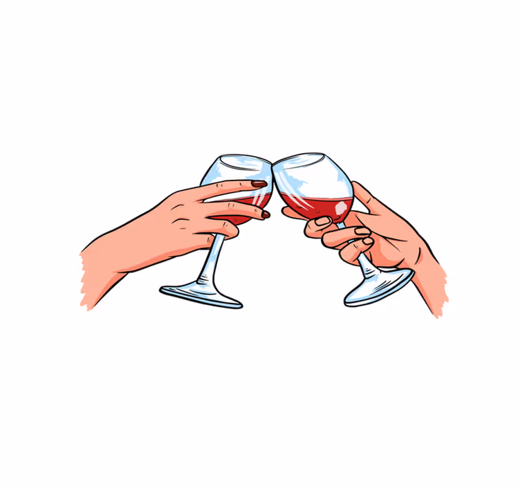 Set de table citation verres à porter un toast - TenStickers