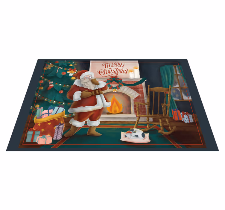 Set de table noël rassemblement du père noël - TenStickers