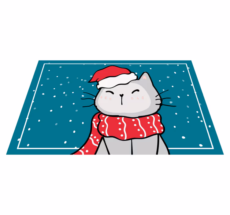 Set de table noel Conception de noël chat drôle - TenStickers