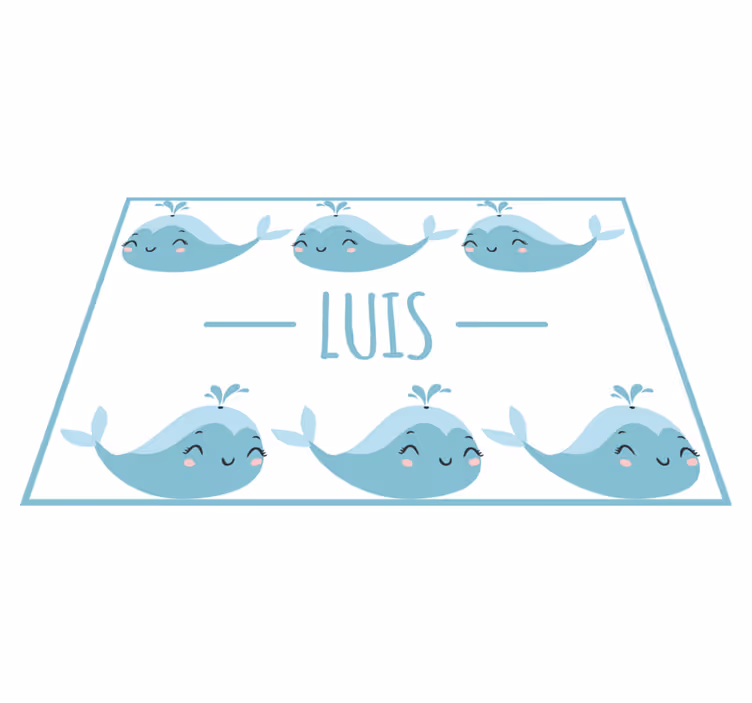 Set de table personnalisé baleines mignonnes - TenStickers