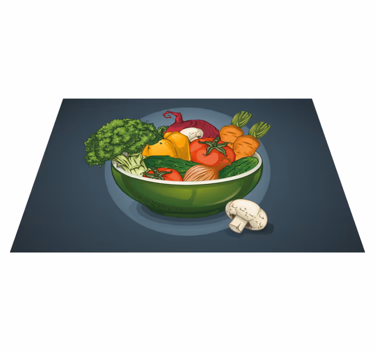 Set de table original bol de légumes coloré - TenStickers