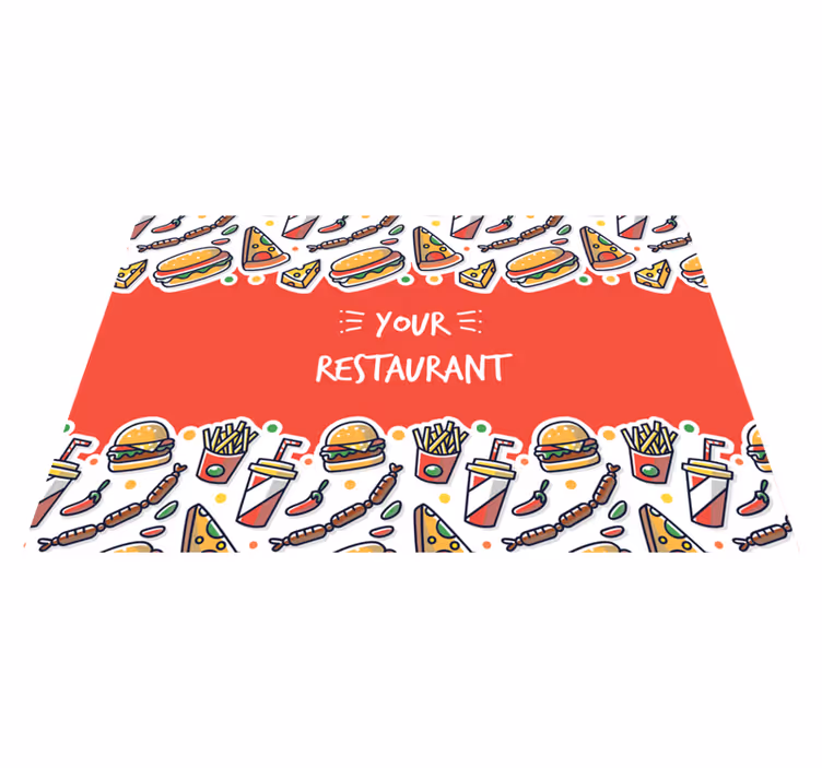 Set de table nom Restauration rapide avec nom - TenStickers