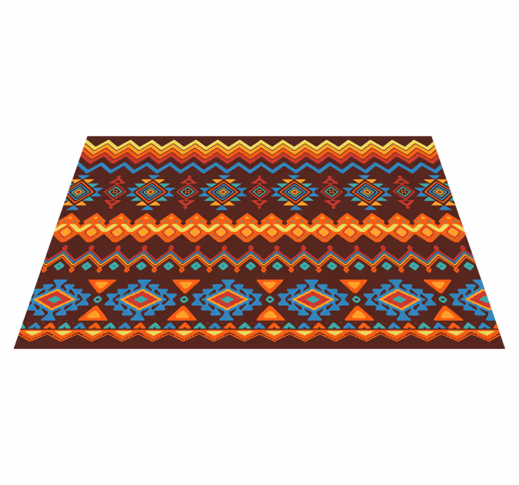 Set de table design bois sticker tribal triangle africain - TenStickers