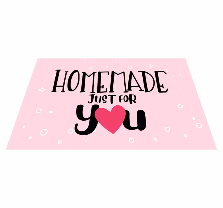 Set de table citation design cœur fait maison - TenStickers