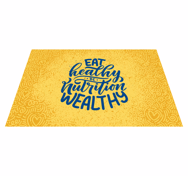 Set de table citation nutrition saine richesse - TenStickers