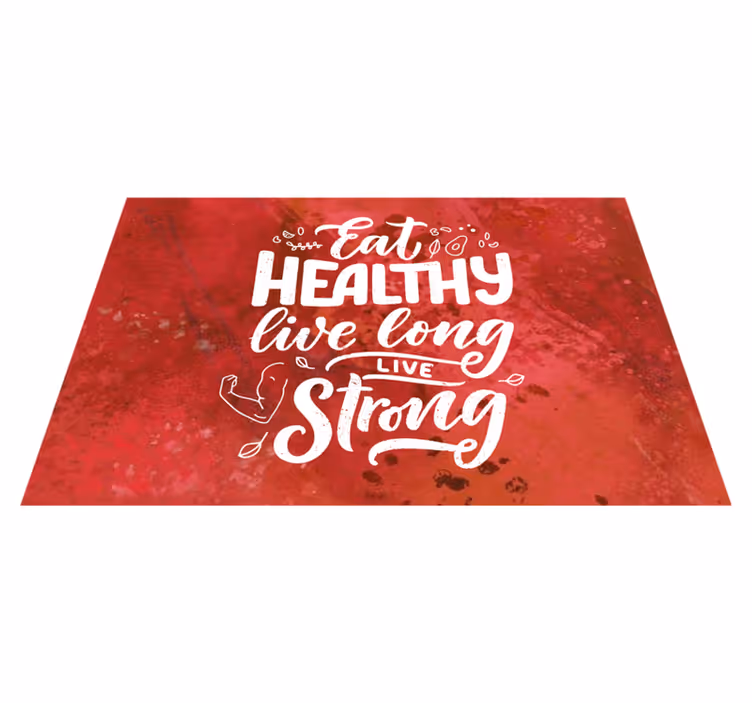 Set de table citation mangez sain vivez fort - TenStickers