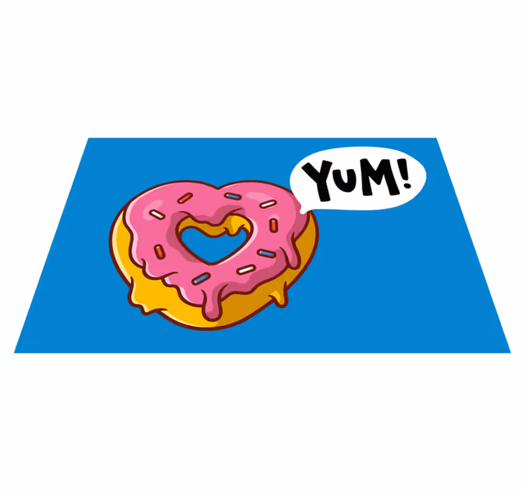 Set de table pour maison Beignet d'amour mignon avec message d'am - TenStickers