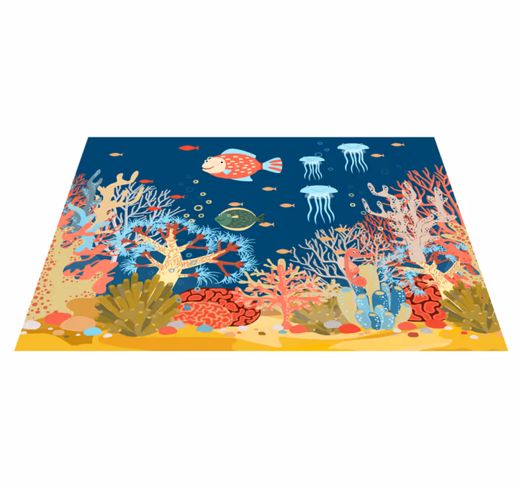 Set de table moderne scène corallienne sous-marine - TenStickers
