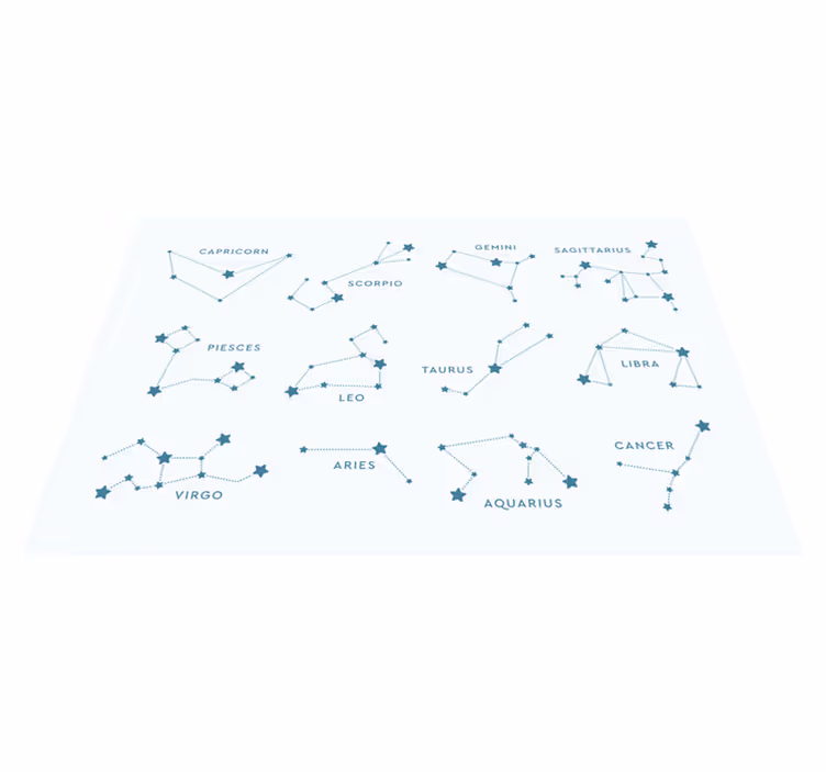 Set de table citation carte des constellations - TenStickers