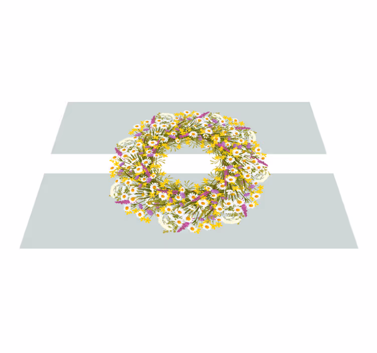 Set de table original couronne florale décorative - TenStickers