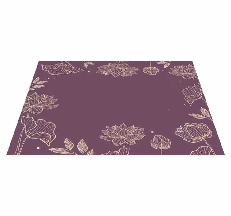 Set de table élégant motif floral lotus - TenStickers