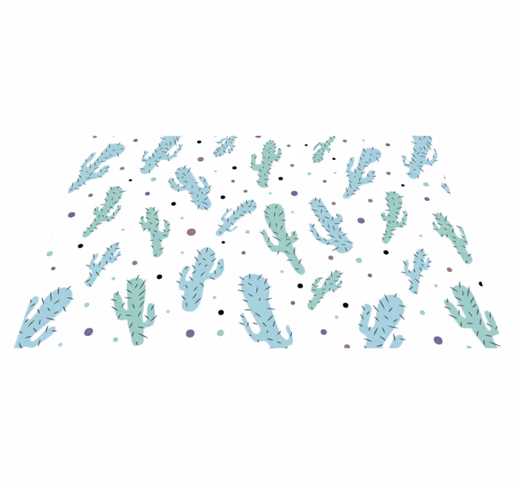 Set de table design enfant sticker nordique cactus - TenStickers