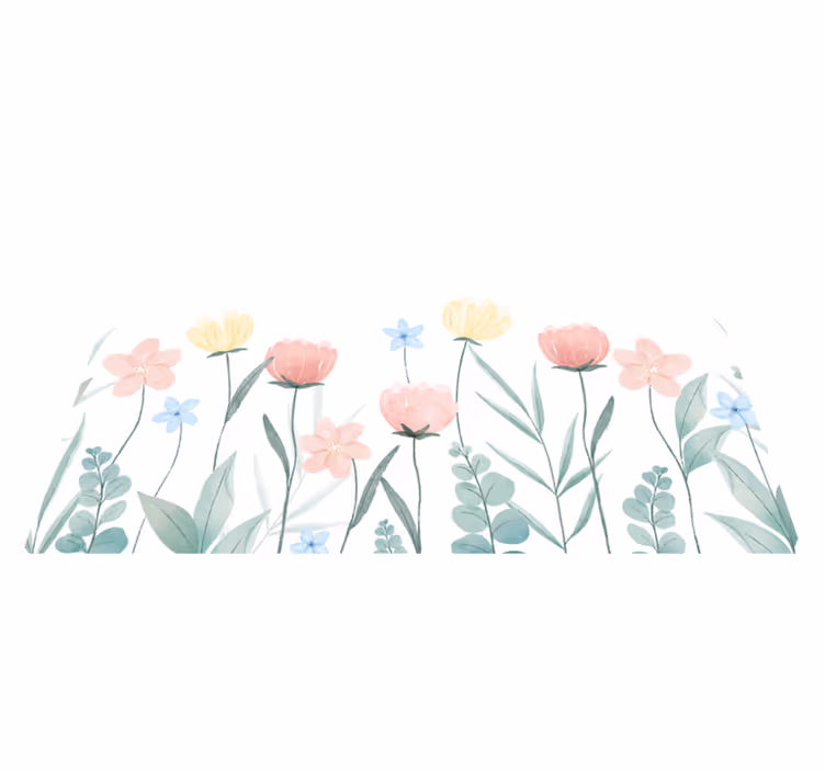 Set de table original arrangement floral coloré - TenStickers