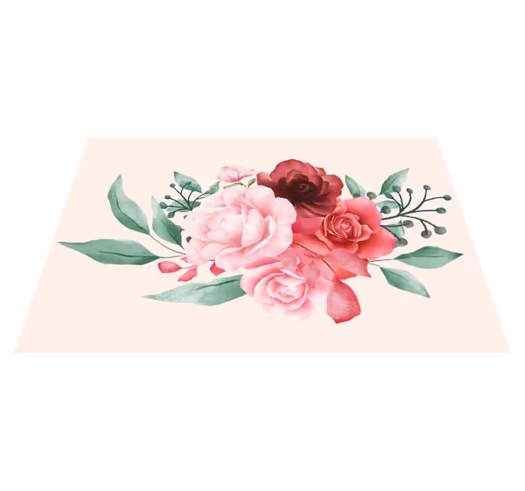 Set de table moderne Fleur de roses - TenStickers